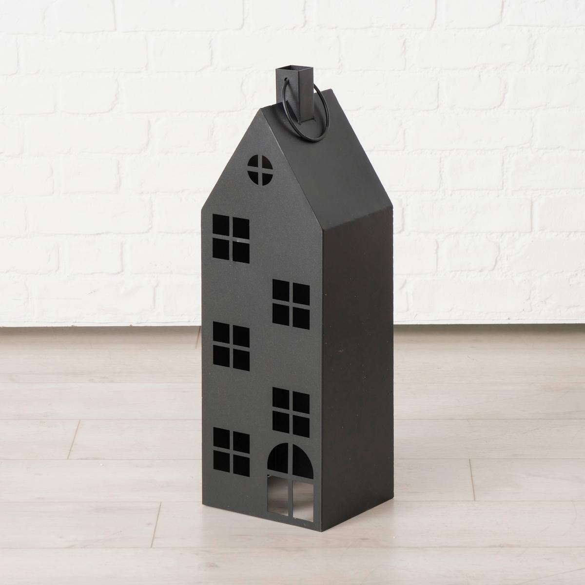 Laternenhaus Alba I Schwarz - Schwarz, Basics, Metall (22/66/18cm) - Mömax