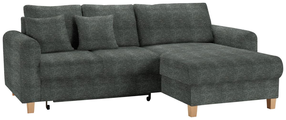 Kutna Garnitura Lille - boje grafita/svijetlo smeđa, Moderno, tekstil/drvo (232/110/156cm) - Best Price