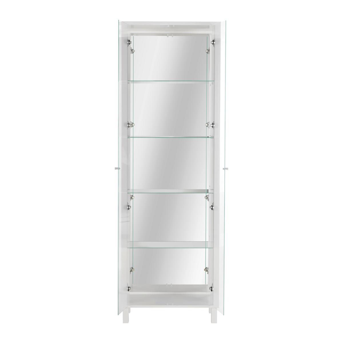 Vitrina Albi -Exklusiv- - bela, Moderno, kovina/steklo (62/189/33cm) - Mömax