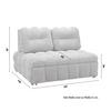 SLAAPBANK LIARA - Beige/Zwart, Modern, Hout/Textiel (137/87/110cm) - Bessagi Home