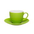 Kaffeetasse mit Untertasse Sandy in Grün aus Keramik - Grün, KONVENTIONELL, Keramik (5/6,9cm) - Mömax modern living