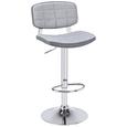 Barski Stol Cosimo - siva/krom, Moderno, kovina/tekstil (45,50/88-109/47cm) - Modern Living Barski Stol Cosimo - siva/krom, Moderno, kovina/tekstil (45,50/88-109/47cm) - Modern Living