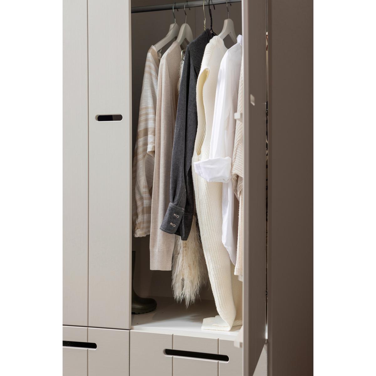 Drehtürenschrank Connect Grau - Grau, Basics, Holz (94/195/53cm) - MID.YOU