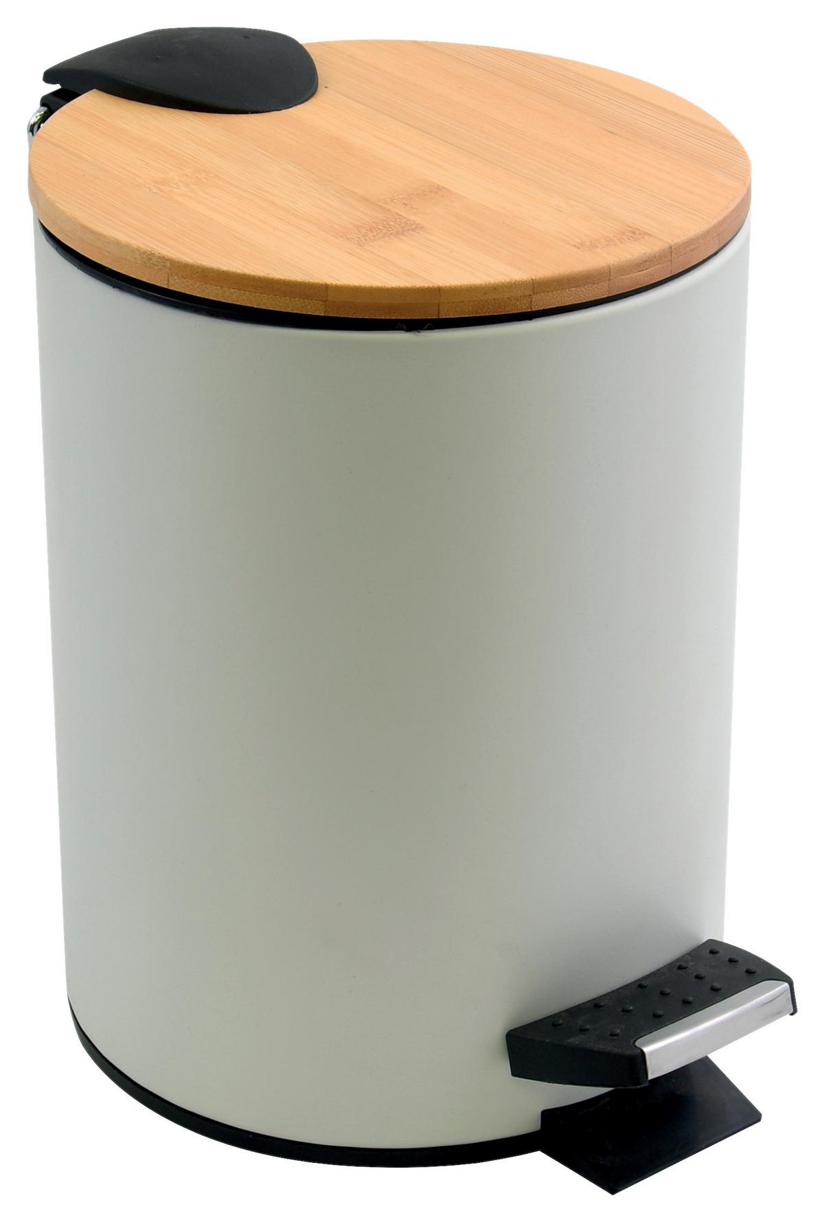 KOSZ NA ŚMIECI Z PEDAŁEM 10.20920 - biały/czarny, Konventionell, tworzywo sztuczne/metal (25,5/20,5cm) - Spirella