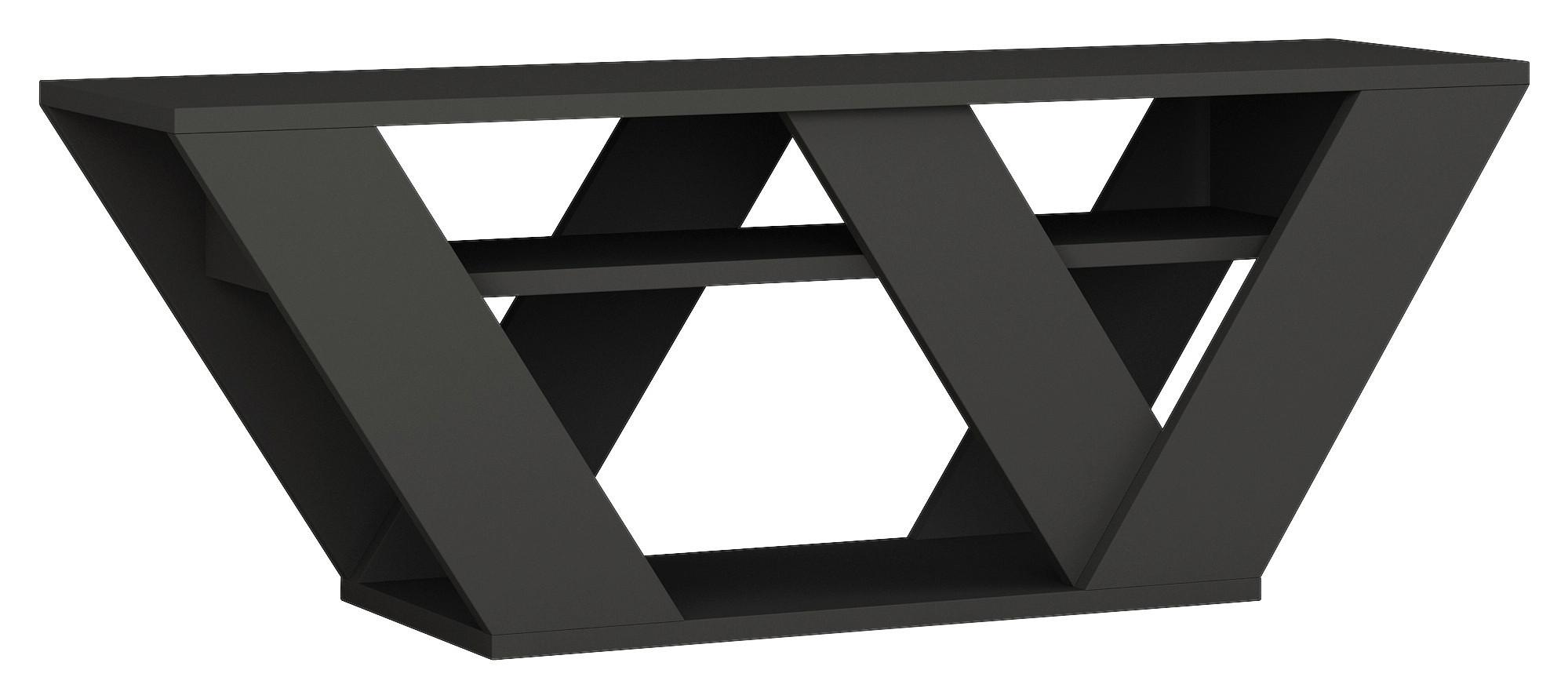 Nizka Omarica Pipralla - antracit, Design, leseni material (110/30/40cm) - Livetastic