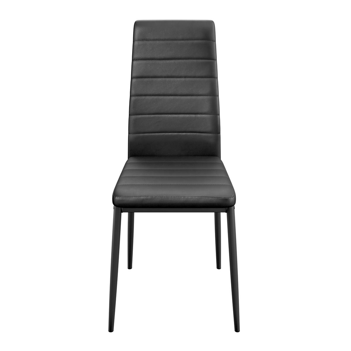 Stol Franzi, Črna, Videz Usnja - črna, Konvencionalno, kovina/tekstil (42/95/51cm) - Mömax