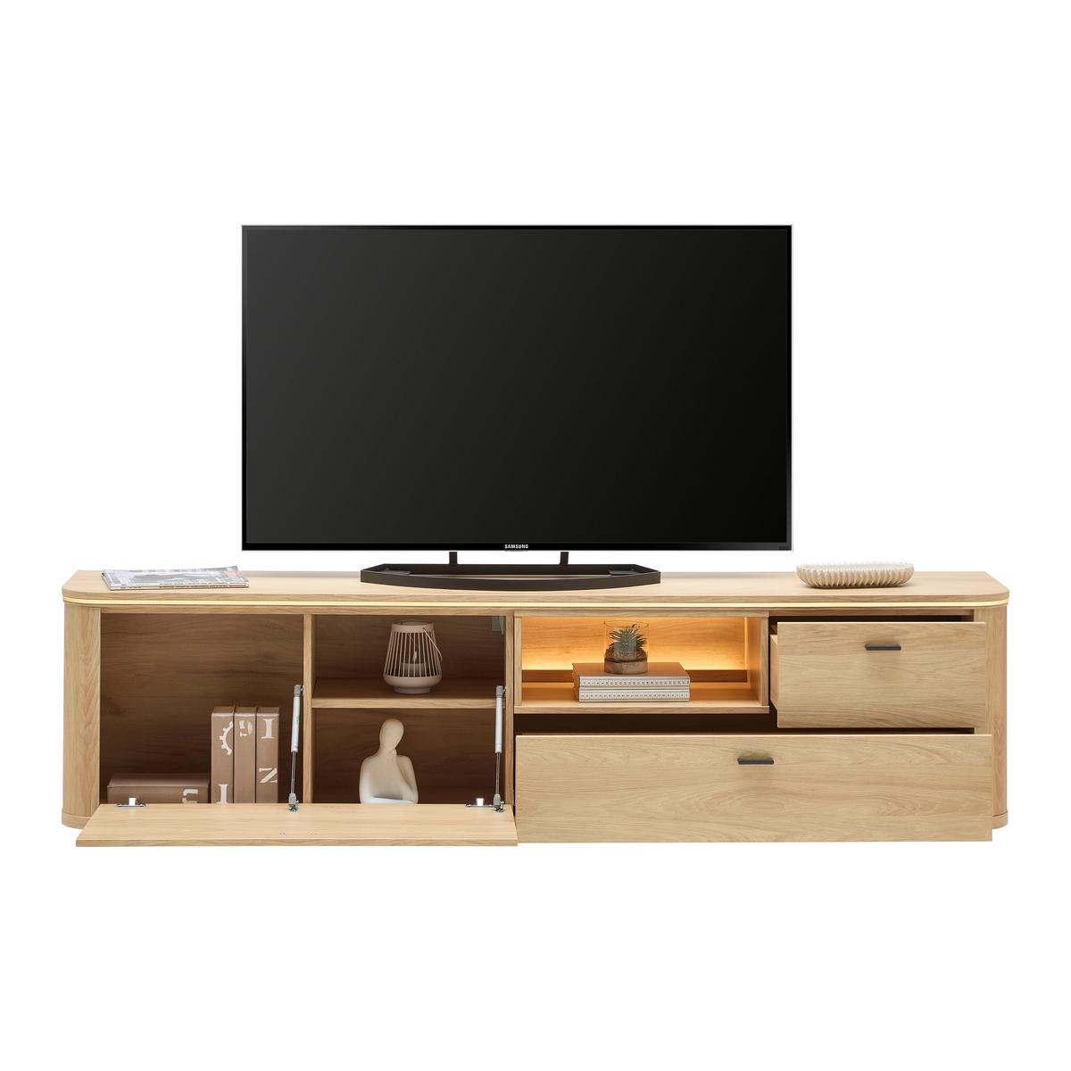 HÄNGEELEMENT LAGOS -EXKLUSIV- - Eichefarben/Anthrazit, Modern, Holzwerkstoff/Metall (210,2/51,3/37,5cm) - Premium Living