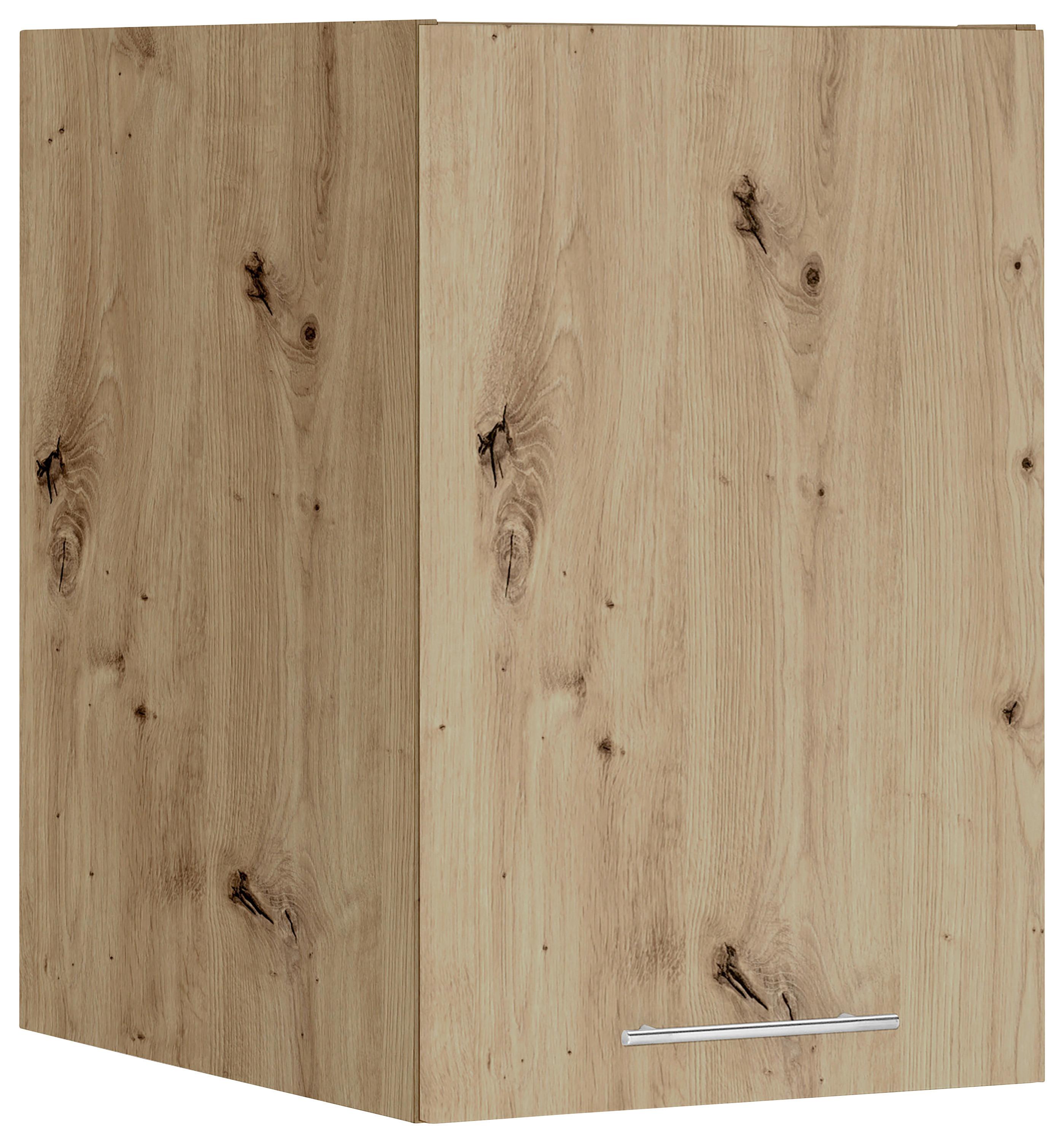 Aufsatzschrank Aileen Eiche Artisan - Chromfarben/Eiche Artisan, KONVENTIONELL, Holzwerkstoff/Metall (50/76/68cm) - Mömax