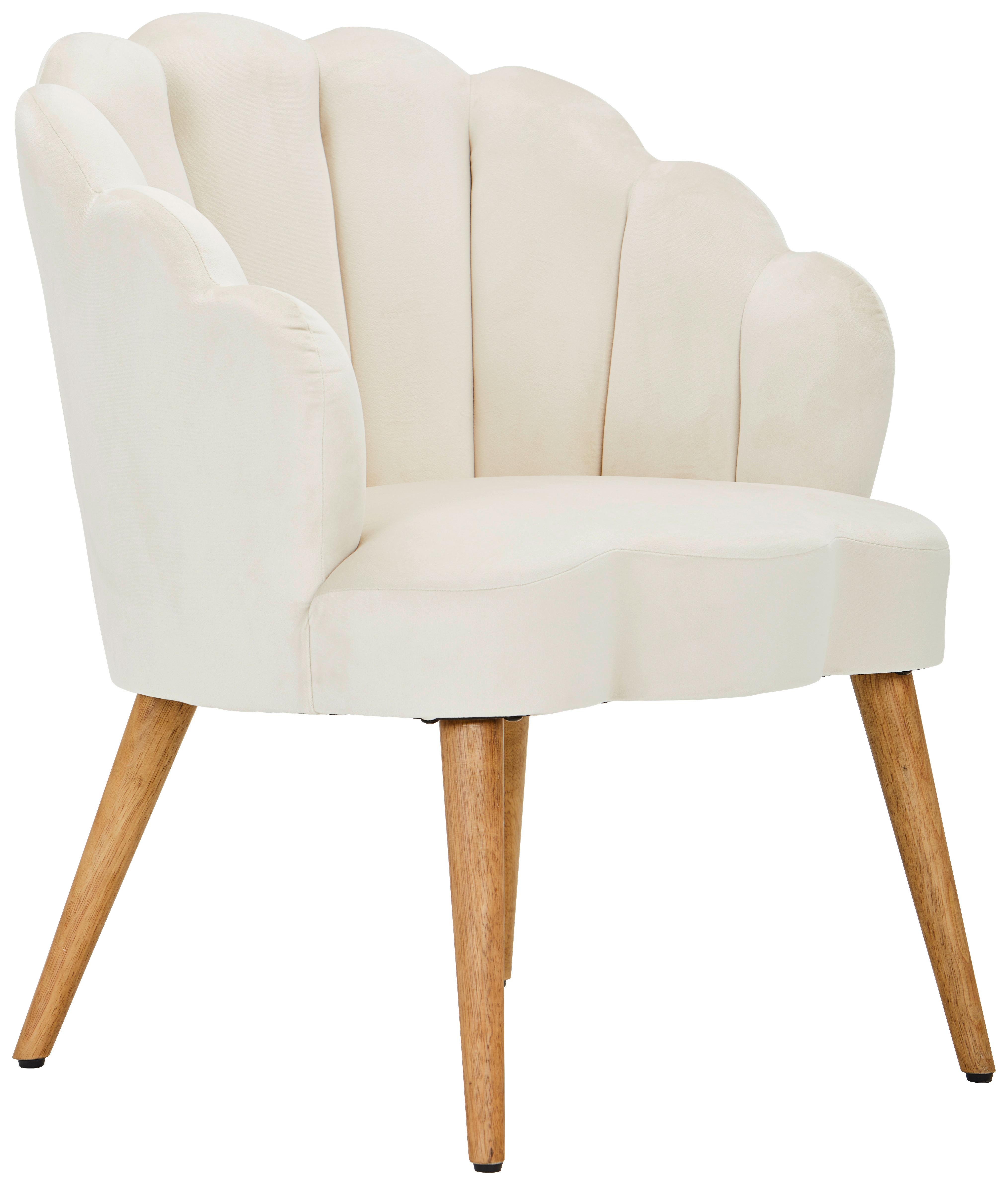 FOTEL ELON - écru/kremowy, Design, drewno/tkanina (67/80/65cm) - MID.YOU