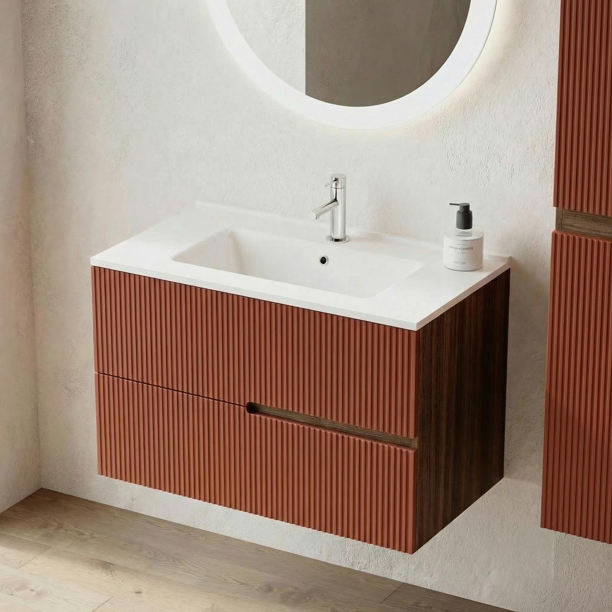 Element Ispod Umivaonika Eva - boje oraha/antracit, Moderno, drvni materijal (80/51/46cm)