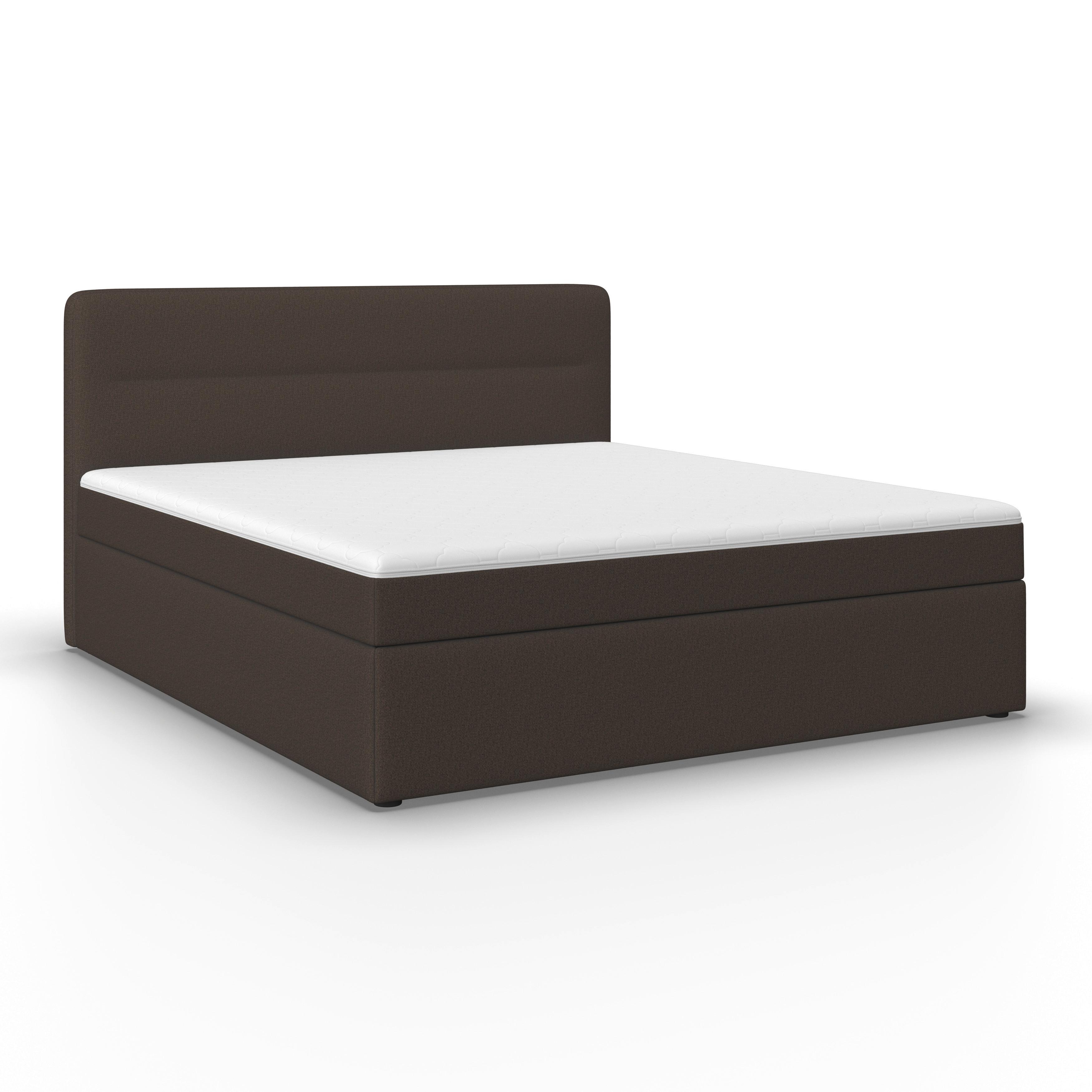 BOXSÄNG MARCO - brun/svart, Modern, trä/textil (180/200cm) - Bessagi Home