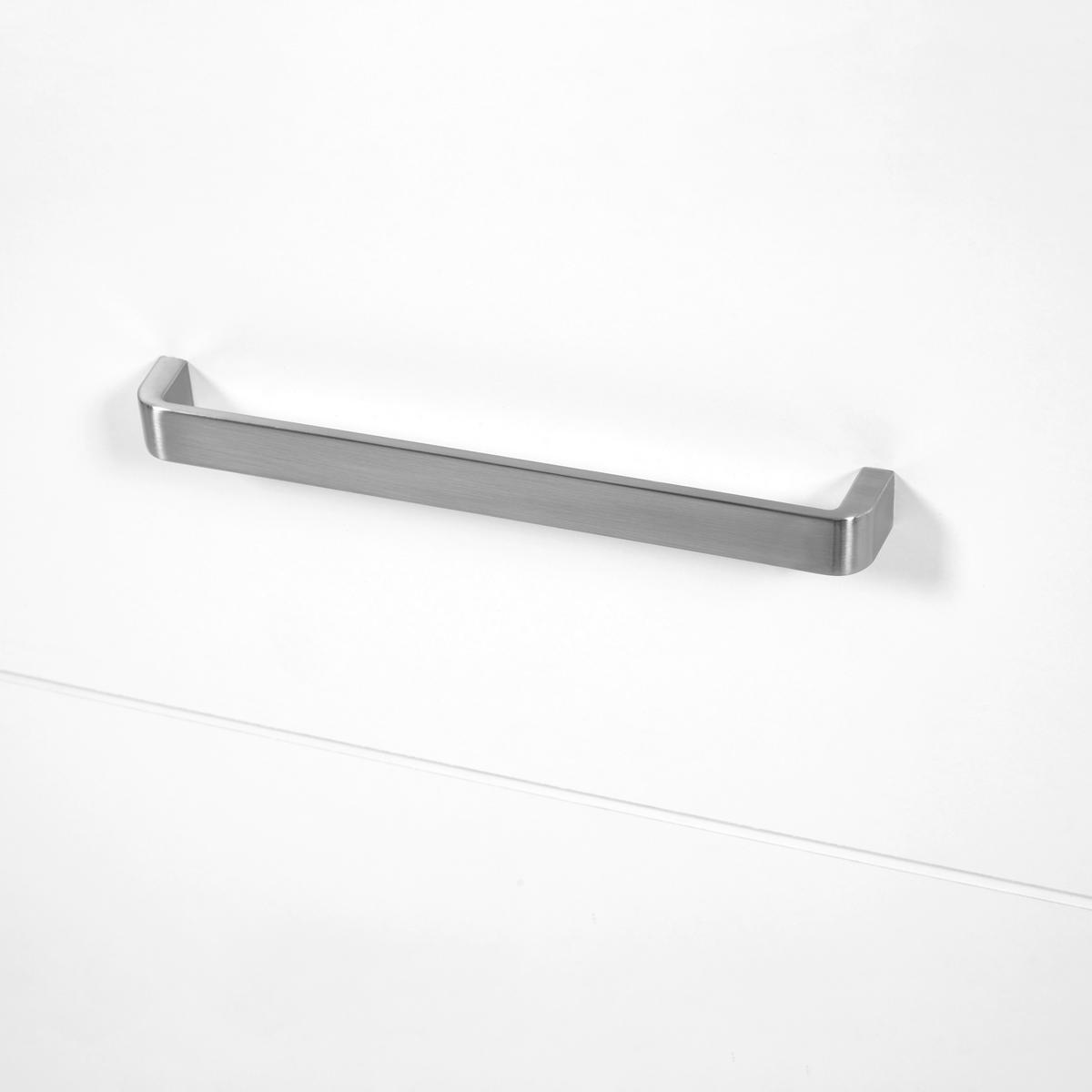 Kommode Sicilia Weiß/Eiche - Silberfarben/Weiß, ROMANTIK / LANDHAUS, Holzwerkstoff/Metall (103/92/45cm) - Mömax