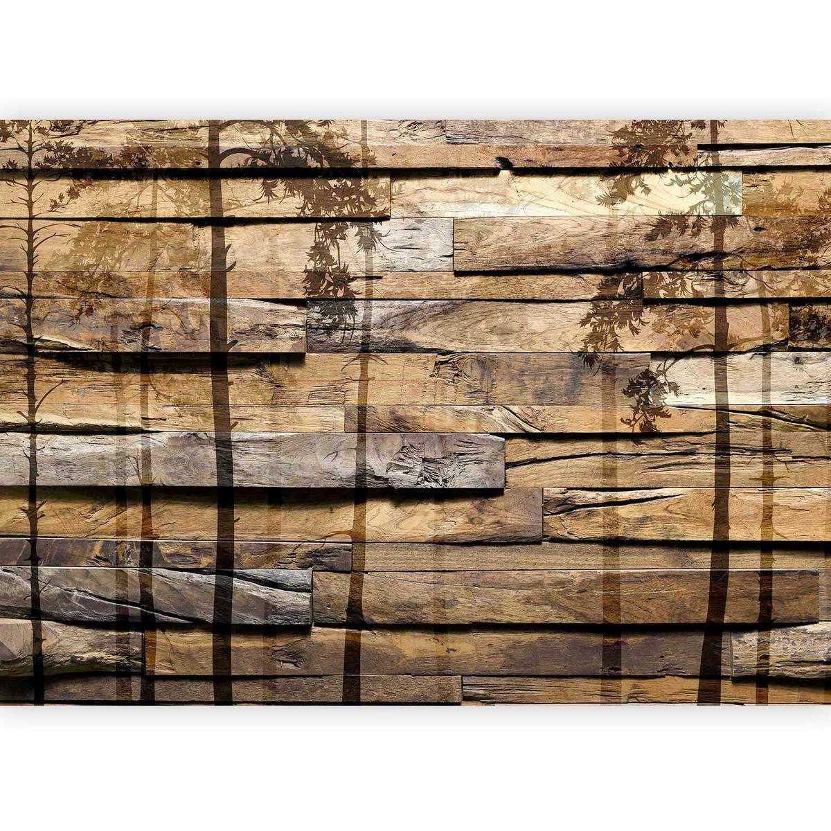 Fototapeta Shadow Of Trees, 300x210cm - bež/rjava, Trendi, tekstil (300/210cm) - artgeist