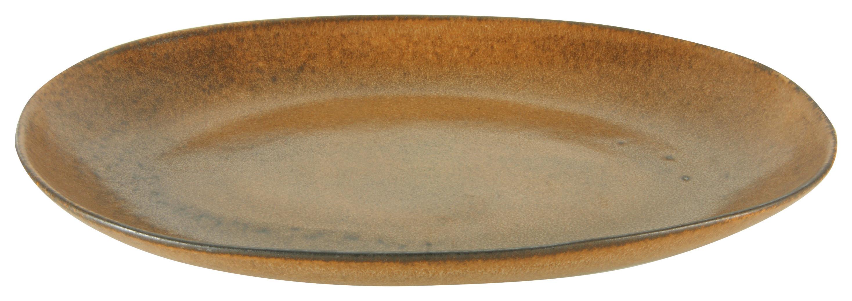 Dísztányér Sahara - barna, Lifestyle, kerámia (36/22/4,5cm) - Zandiara