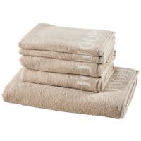 ZESTAW RĘCZNIKÓW FROTTE 1600 JOOP! CLASSIC DOUBLEFACE - beżowy/kolor piaskowy, Basics, tkanina - Joop!