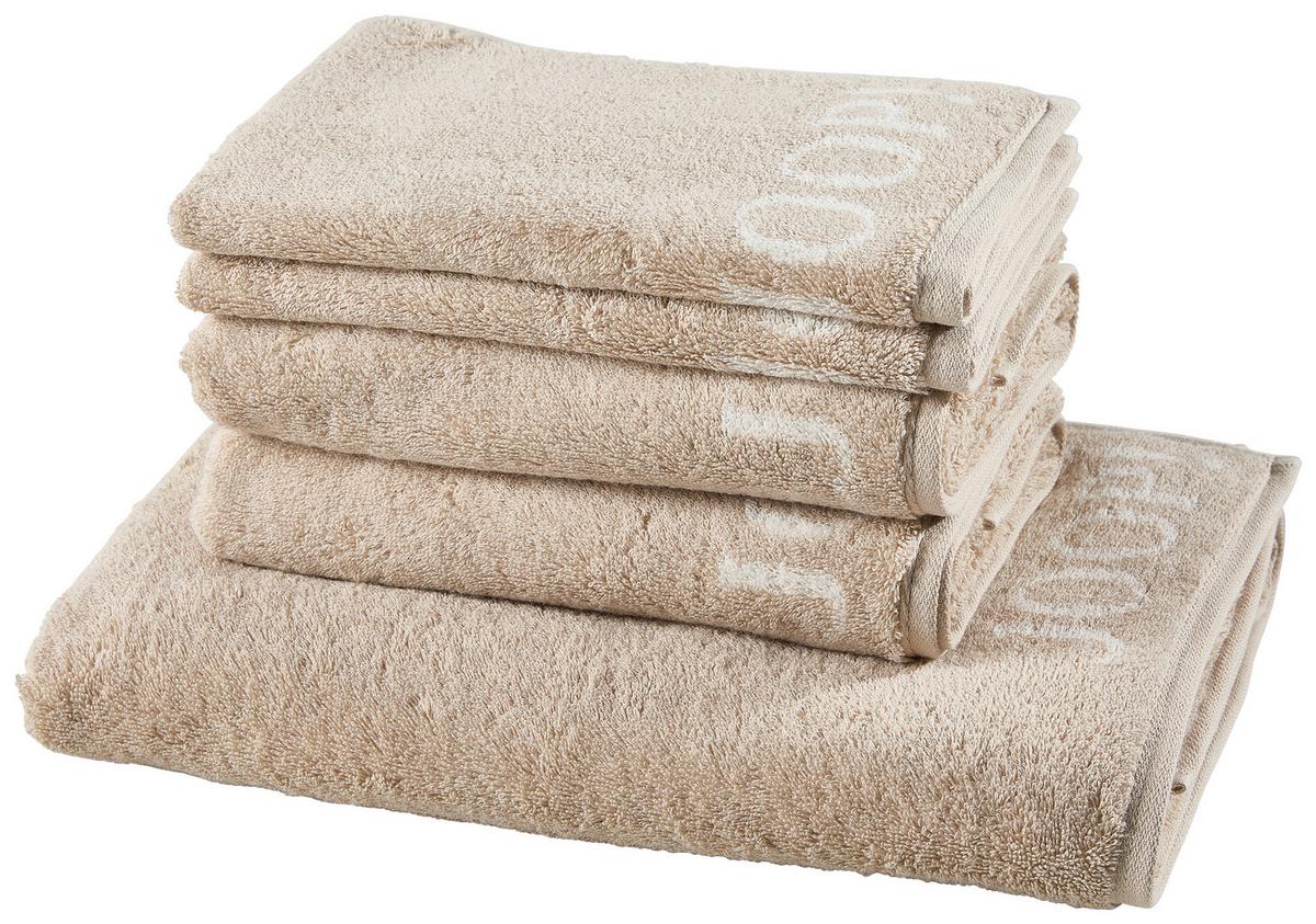 ZESTAW RĘCZNIKÓW FROTTE 1600 JOOP! CLASSIC DOUBLEFACE - beżowy/kolor piaskowy, Basics, tkanina - Joop!