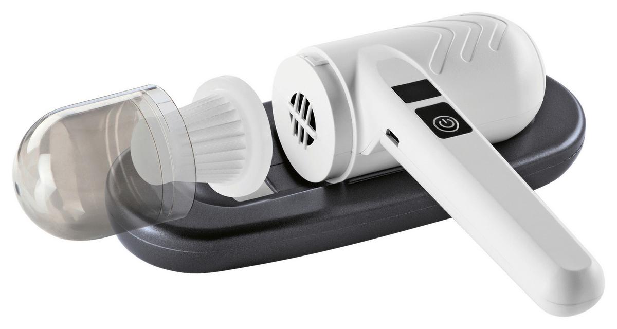 Milbensauger Akku Grau/Weiß - Weiß/Grau, Basics, Kunststoff (21/17,5/7cm)