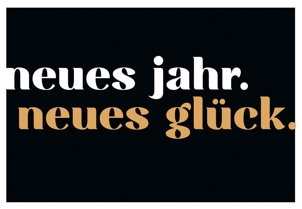 Glückwunschkarte Edelschwarz Multicolor - Basics, Papier (18/13cm)