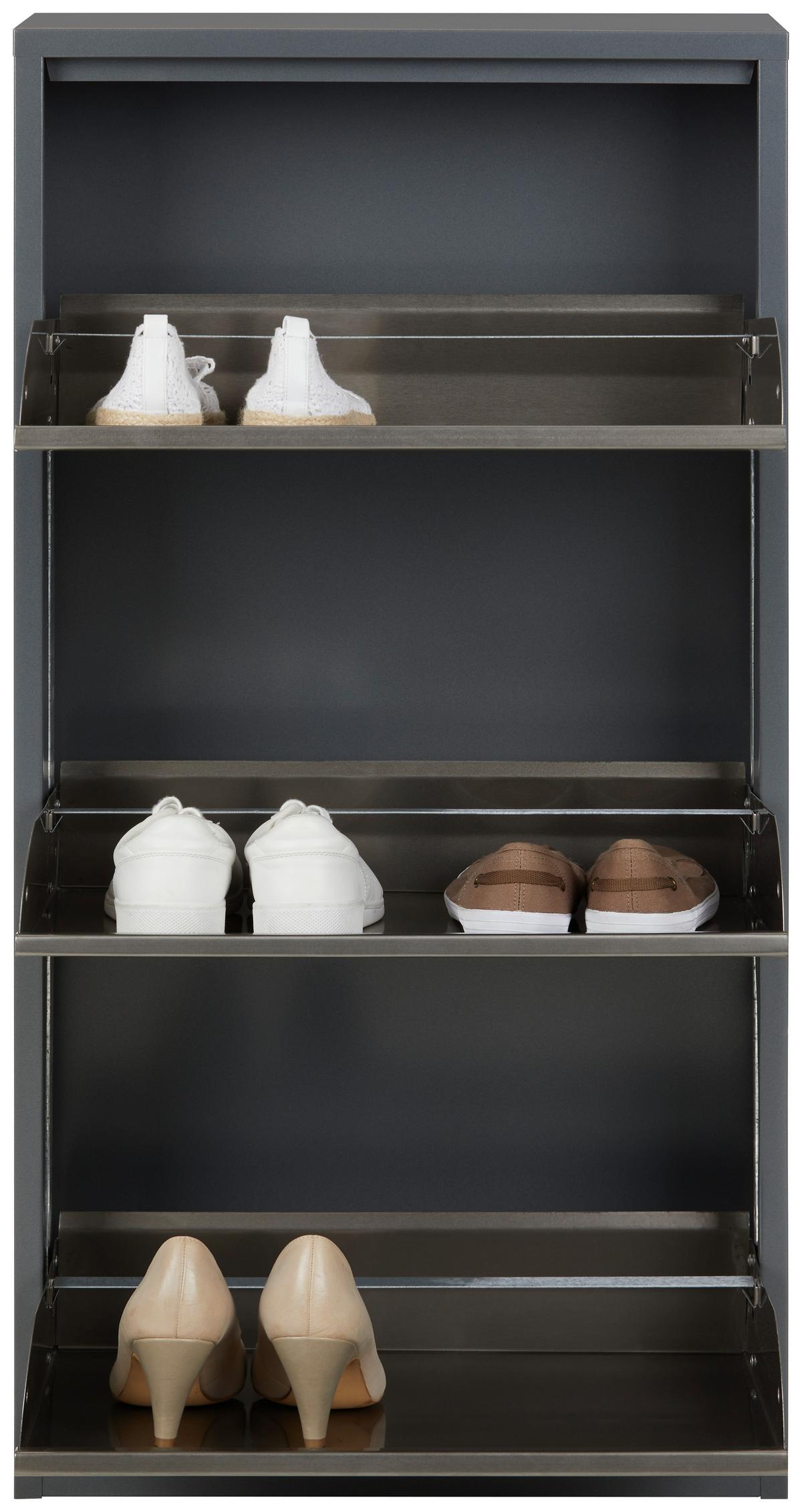 Schuhkipper in Grau - Grau, Modern, Metall (50,5/102,7/15cm) - Mömax