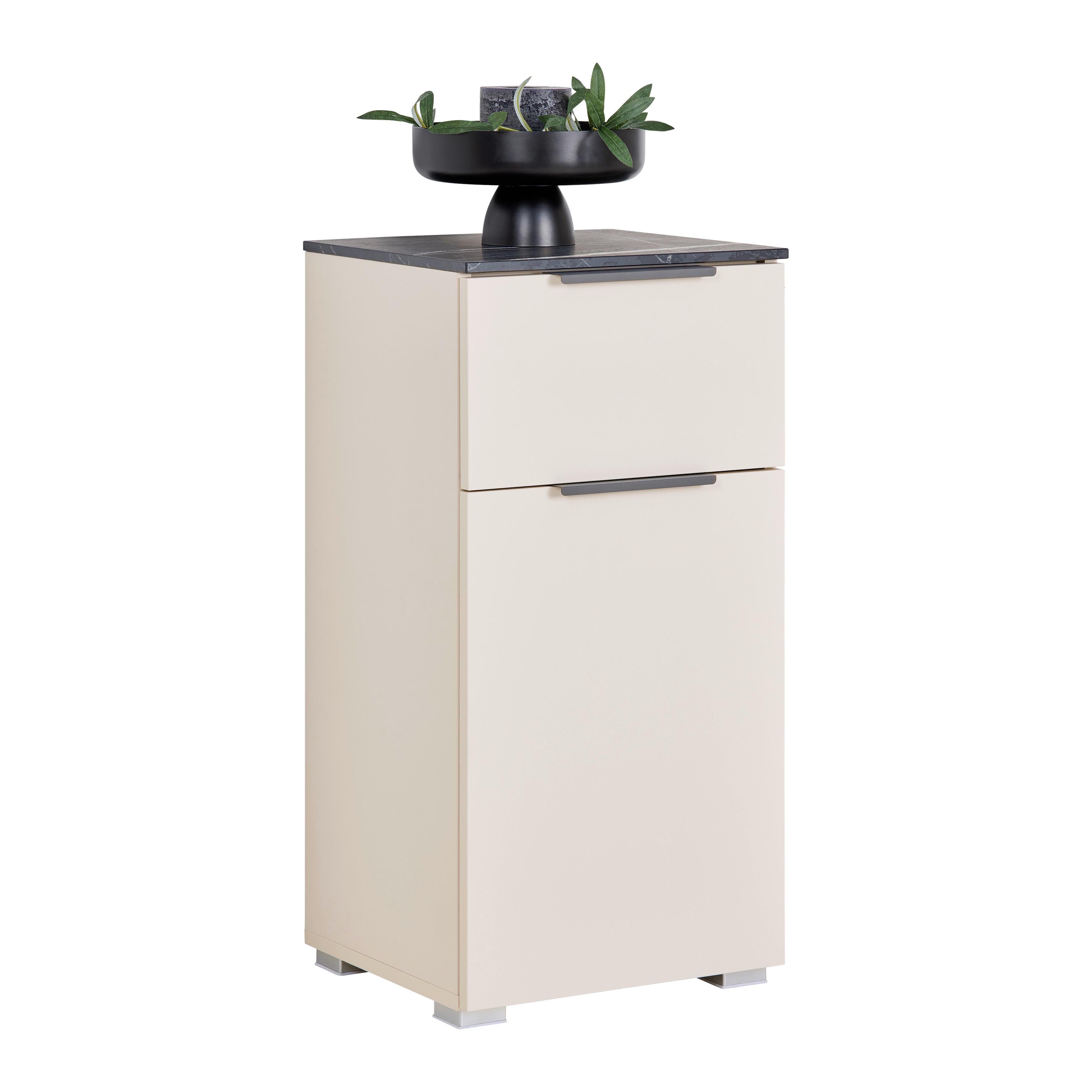 Unterschrank Liana Kaschmirfarben - Anthrazit, MODERN, Holzwerkstoff/Metall (39,5/80,6/35cm) - Mömax