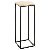 STOJAK NA KWIATY WATFORD L - kolor dębowy/czarny, Design, materiał drewnopochodny/metal (23/67/23cm)
