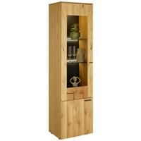 Vitrine in Eichefarben - Eichefarben/Schwarz, Modern, Glas/Holzwerkstoff (55/199/41cm) - Premium Living