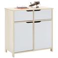 Kommode Natur/Weiß - Weiß/Naturfarben, MODERN, Holz (80/80/40cm) - ZANDIARA