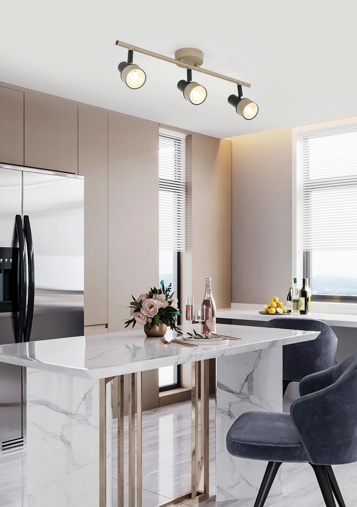 Reflektor Simba - črna/peščene barve, Romantika, kovina/umetna masa (45/9,7/13cm) - Mömax