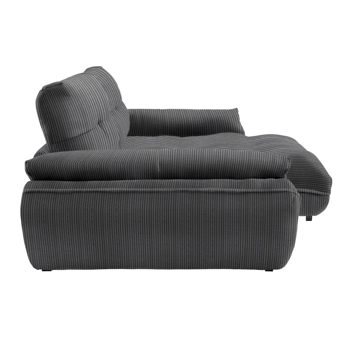 Wohnlandschaft Vivo Anthrazit - Anthrazit/Schwarz, MODERN, Kunststoff/Textil (317/63/179cm) - Premium Living