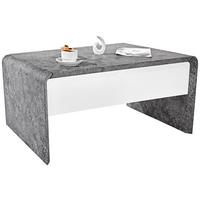 Stolić Mailand - bijela/tamno siva, Moderno, drvni materijal/metal (110/45-70,5/60cm) - Modern Living