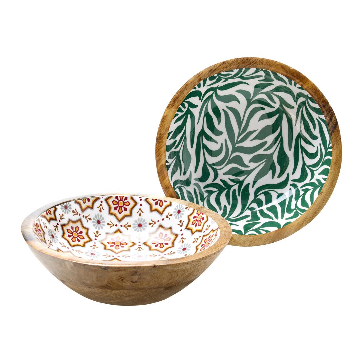 Skleda Za Solato Zahra - siva/zelena, Moderno, umetna masa/les (23,5/7cm)