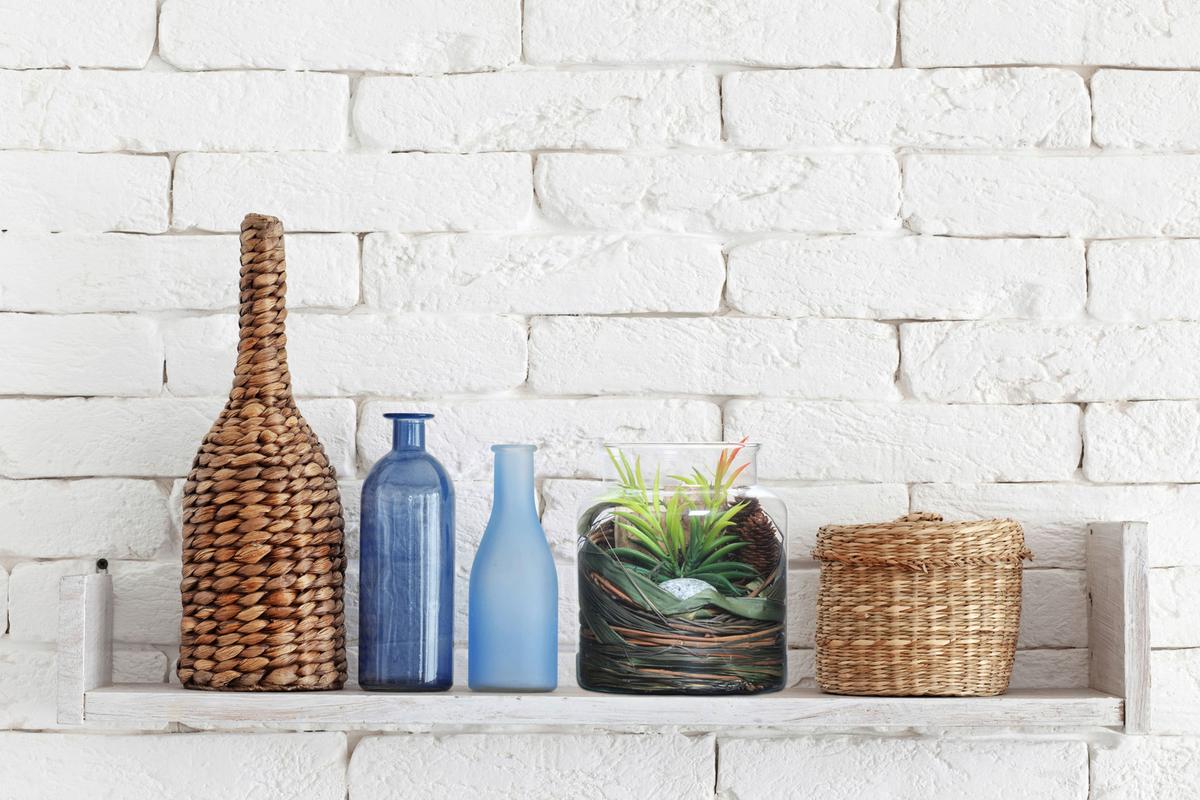 DEKOGLAS FLORA - Naturfarben, Lifestyle, Glas/Naturmaterialien (18/20/18cm) - Kayoom