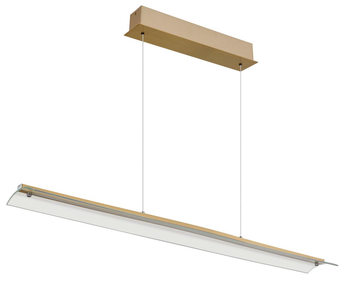 Led Viseća Svjetiljka Boja Mjeda - boje mjeda/prozirno, Design, staklo/metal (100/12/150cm) - Globo