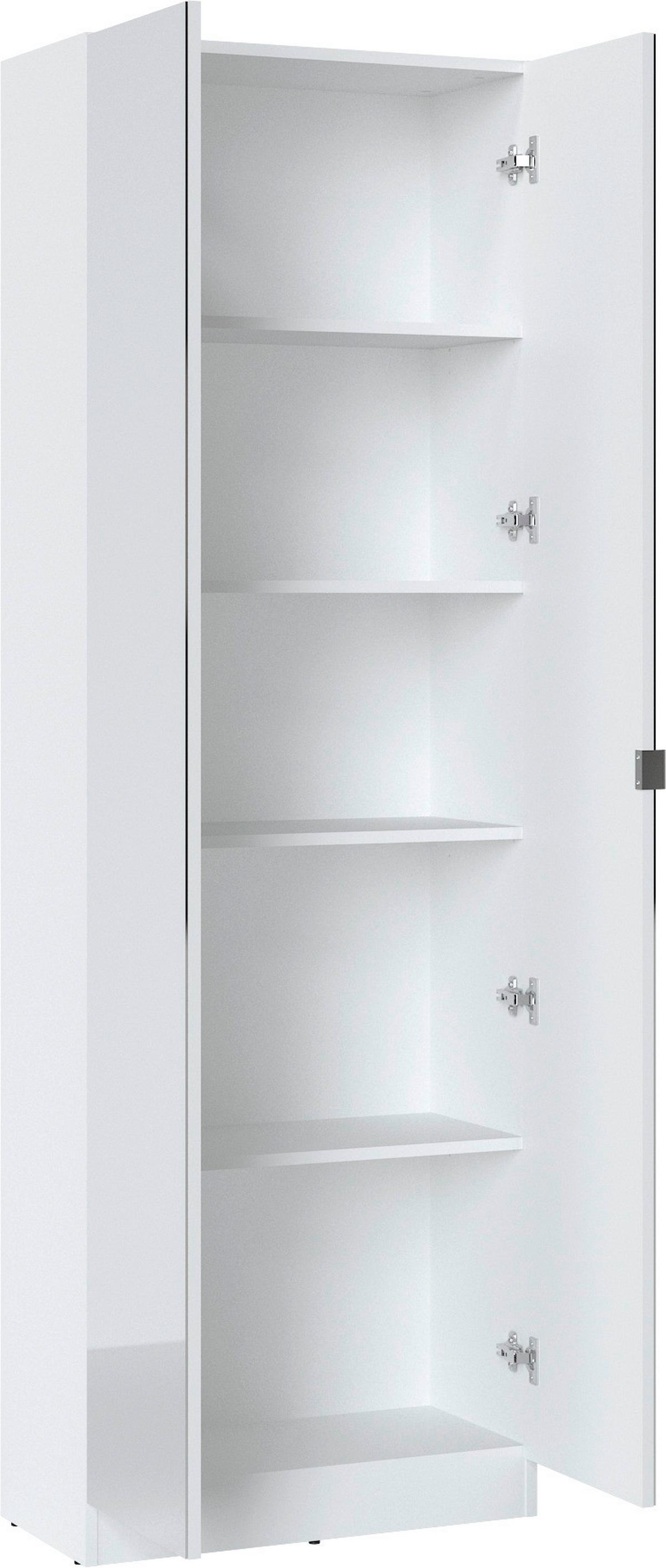 Dulap multifuncțional LENA - alb, Trend, sticlă/material pe bază de lemn (65/195,5/33cm) - Modern Living
