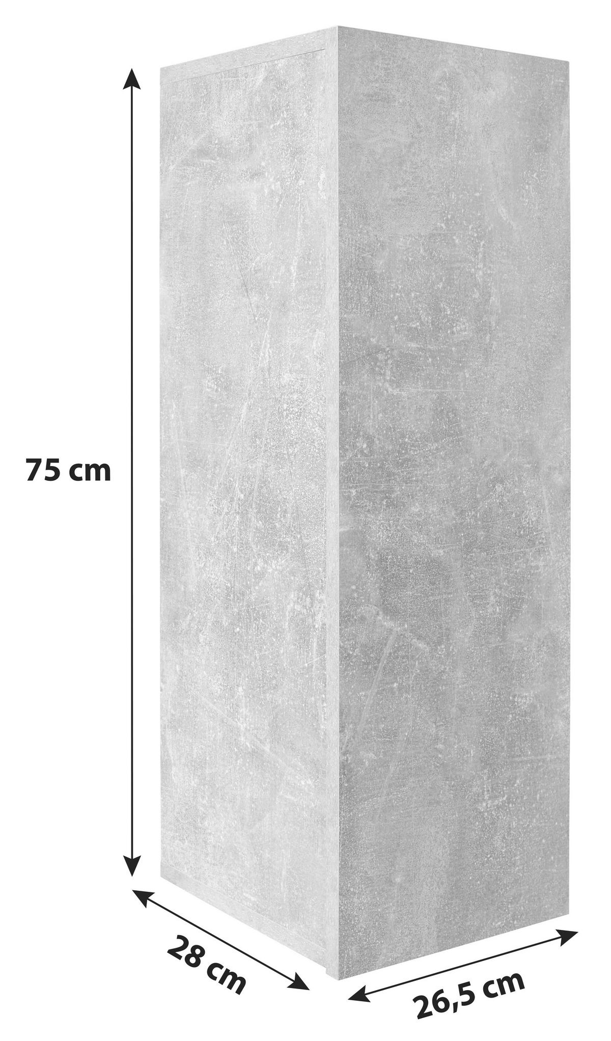 Zidna Polica Halma - siva, Moderno, drvni materijal (26,5/75/28cm) - Modern Living