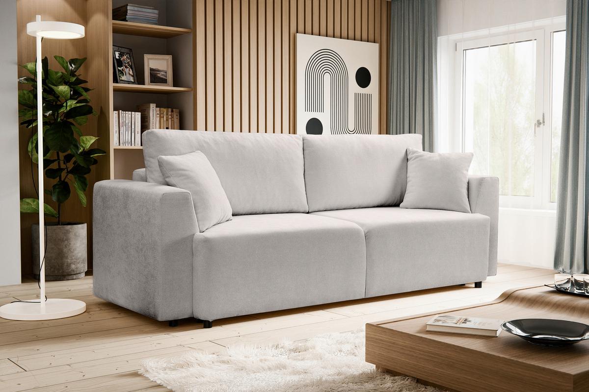 Schlafsofa Point Hellgrau - Hellgrau/Schwarz, Basics, Holz/Kunststoff (250/95/99cm) - MID.YOU