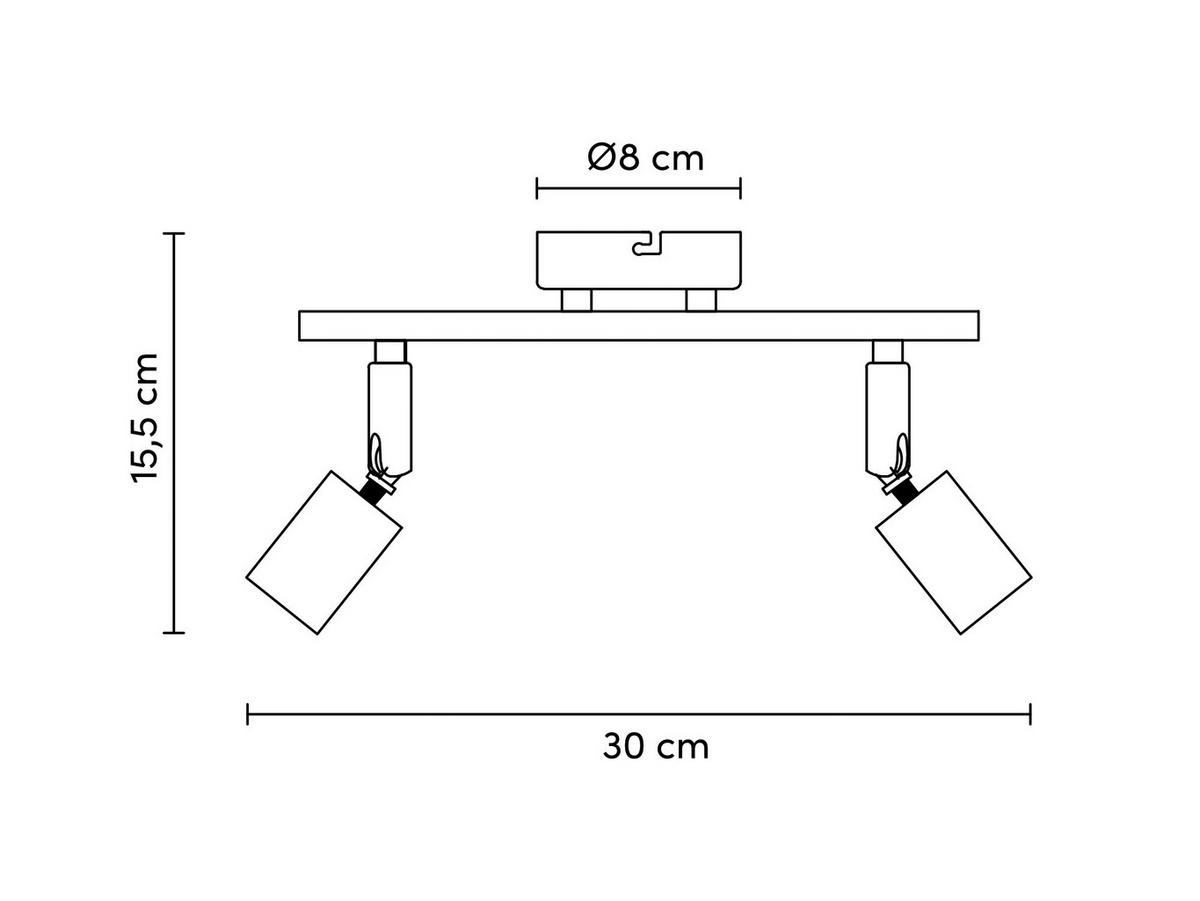 Strahler Molly in Schwarz max. 24 Watt - Schwarz, KONVENTIONELL, Metall (30/8/15,5cm) - Mömax