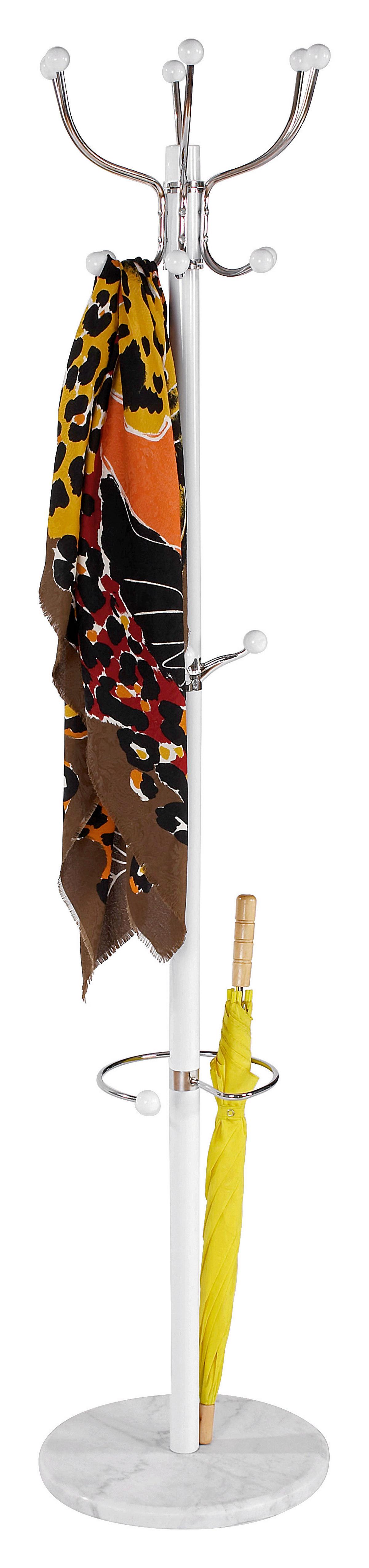 Cuier pom Mecki - alb, Modern, metal (38/176cm) - Based