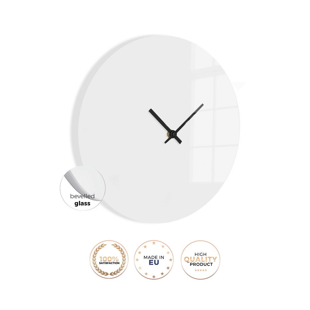 Wanduhr Grau Ø ca. 30cm - Grau, Basics, Glas/Kunststoff (30cm)