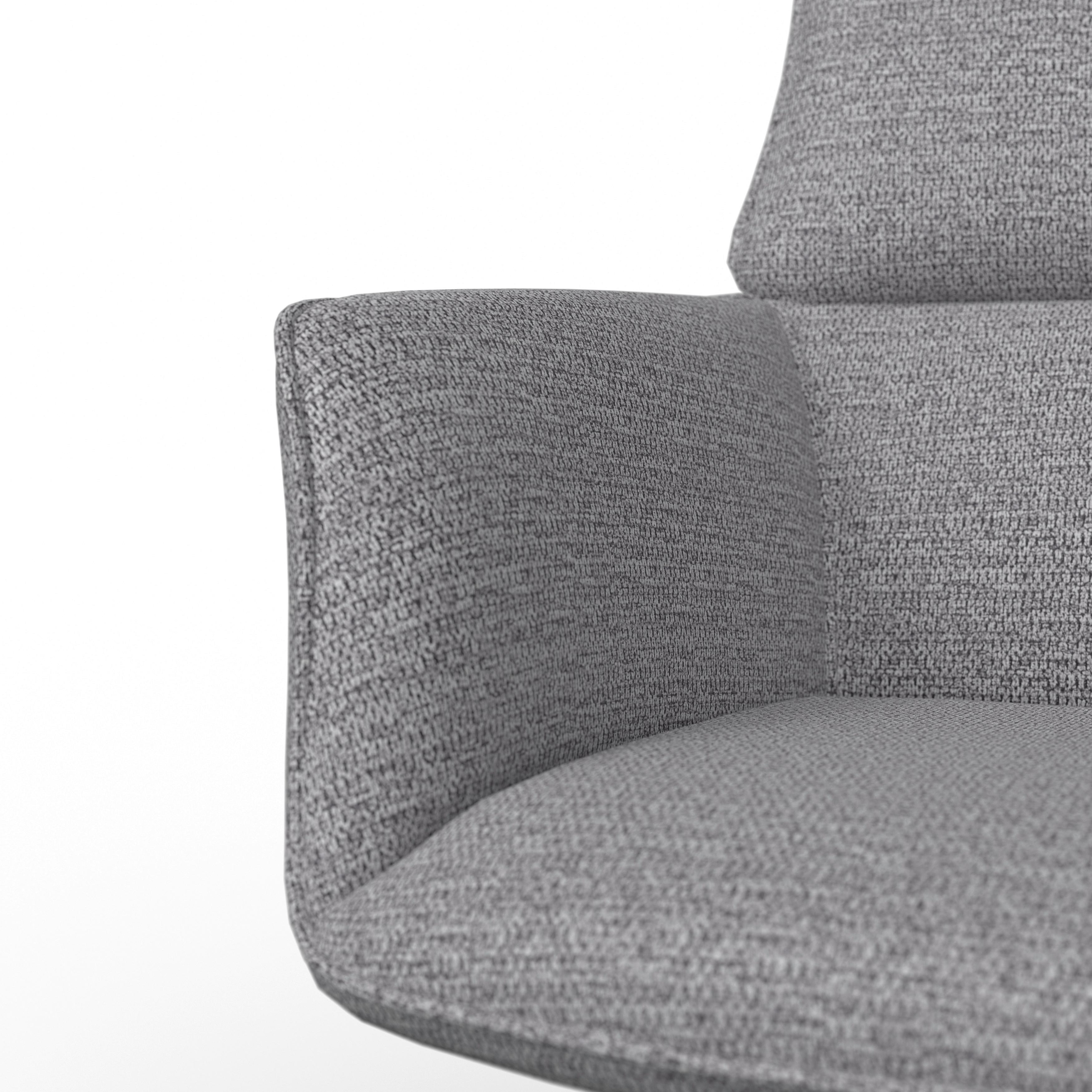 STOL MED ARMSTÖD PAOLO - grå/svart, Modern, metall/trä (57/89/62cm) - Bessagi Home