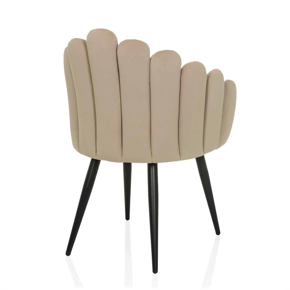 Nalsanjač Scallore, Bež - črna/bež, Moderno, kovina/tekstil (63/84/56cm) - MID.YOU