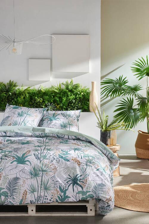 Ágyneműhuzat-garnitúra 3 Részes Sunshine Palm - zöld, Modern, textil (140/200cm)