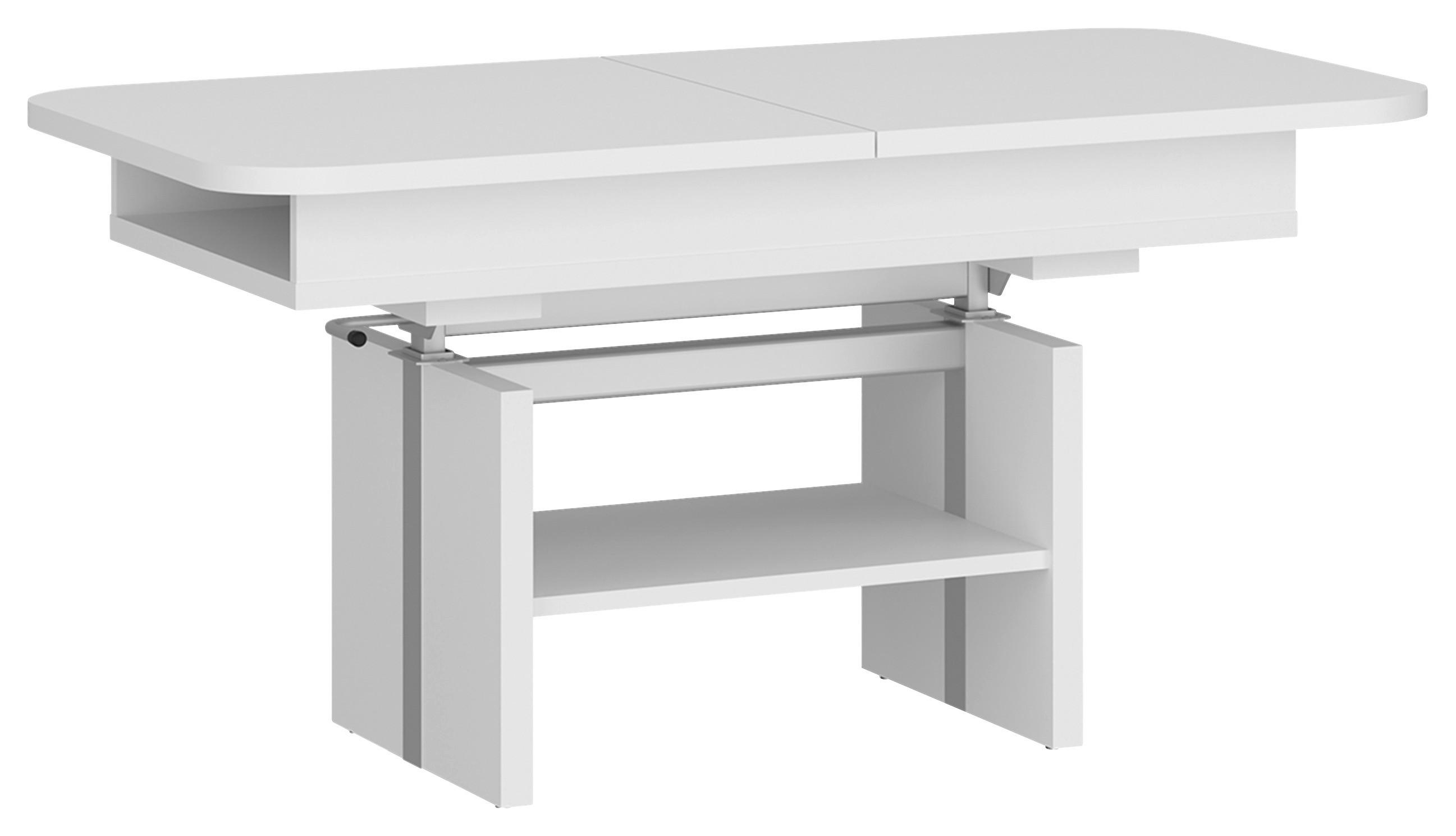 Stolić Cortado - bijela, Moderno, drvni materijal (110-150/56-72/65cm) - Modern Living