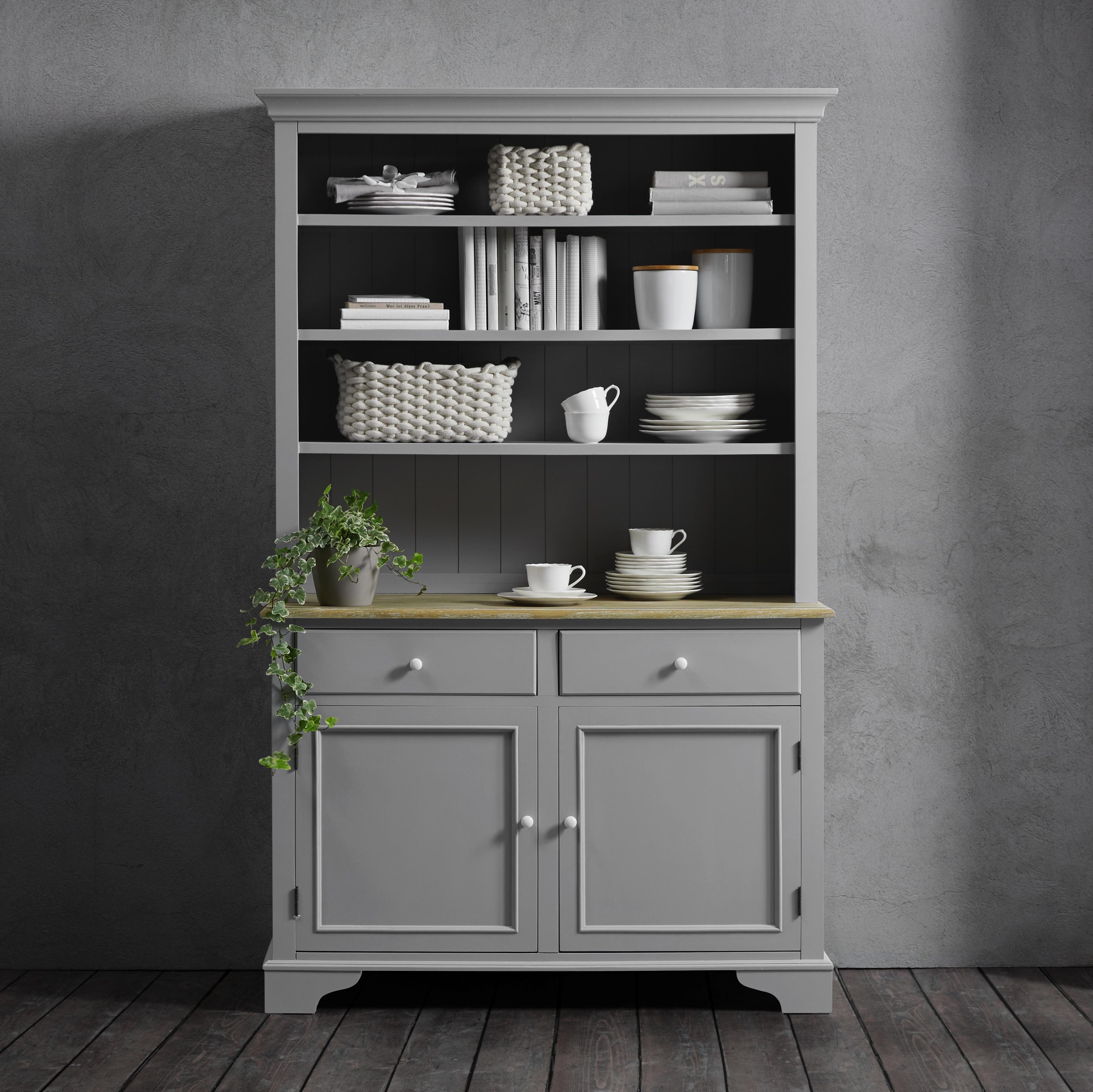 Kredenz in Grau 'Anouk' - Grau, MODERN, Holz (117,5/183/45,5cm) - Bessagi Home