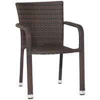 Stapelsessel Braun 120117 - Braun, MODERN, Kunststoff/Metall (56/83/60cm) - Siena Garden