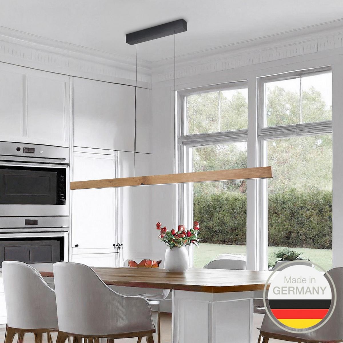 LAMPA WISZĄCA LED LUCY - dąb dziki, Natur, drewno (148/6/6cm) - Ambiente