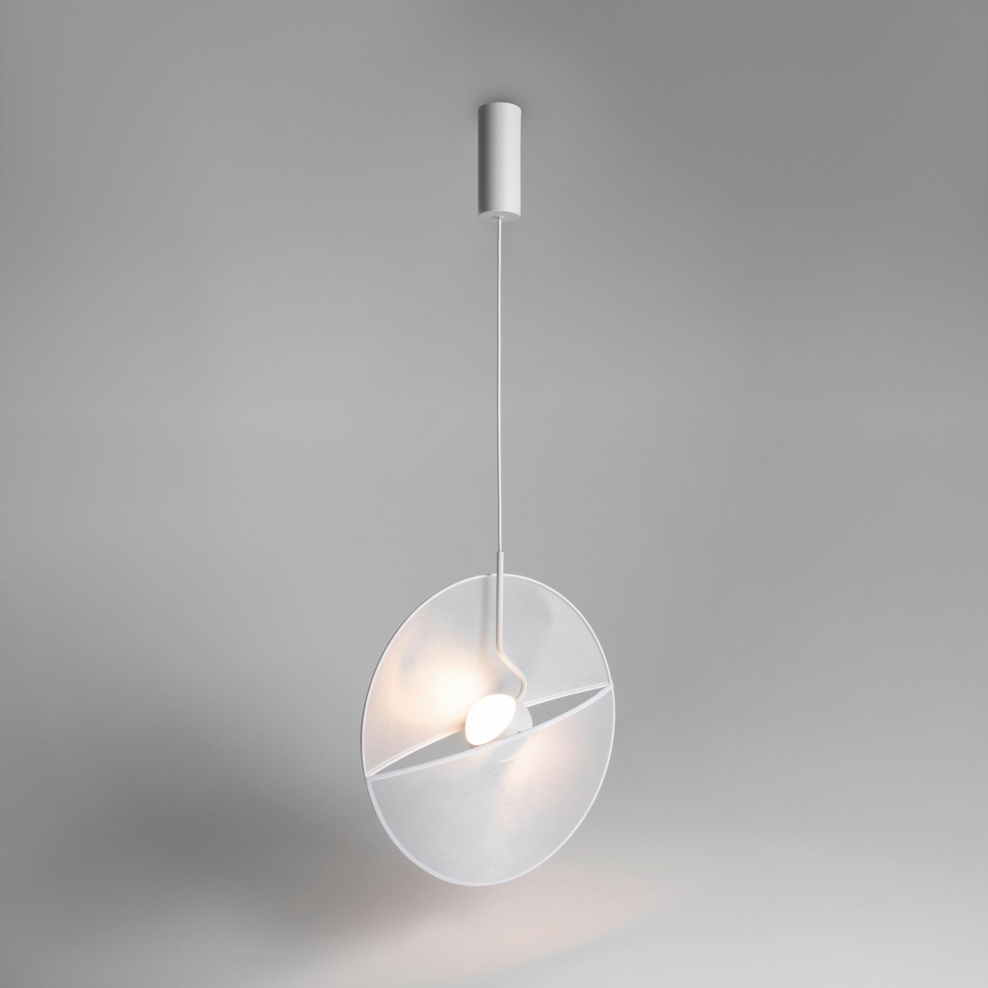 Pendelleuchte Reflex Weiß max. 14 Watt - Weiß, Trend, Kunststoff/Textil (45/12cm) - MAYTONI