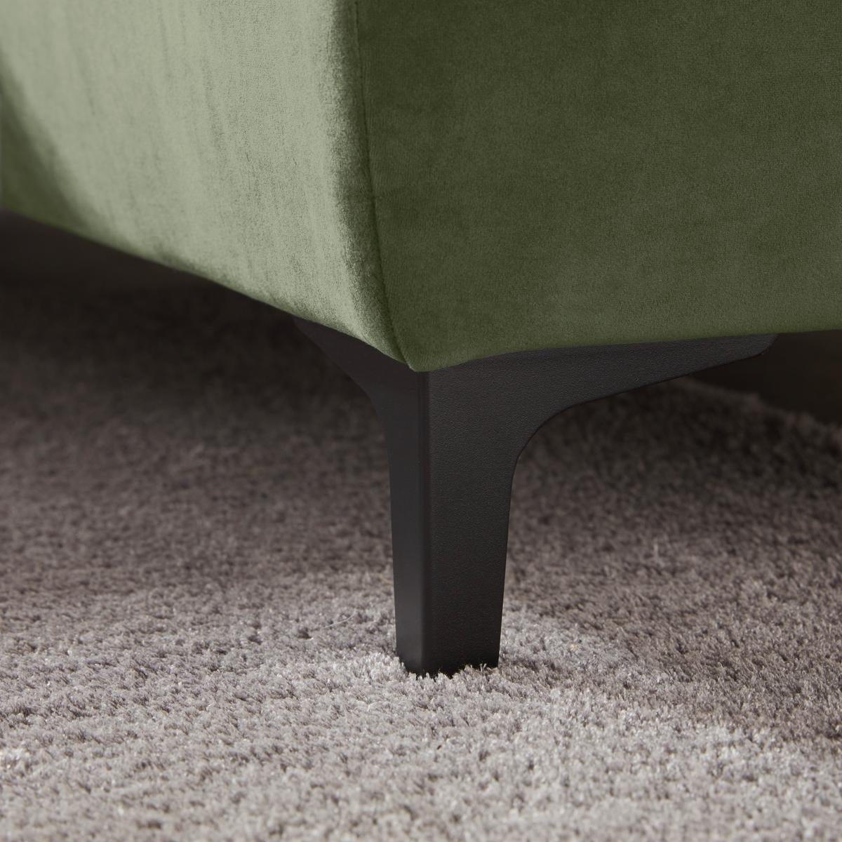 Ecksofa Emma rechts Olivgrün - Schwarz/Olivgrün, MODERN, Textil (301/210cm) - Premium Living