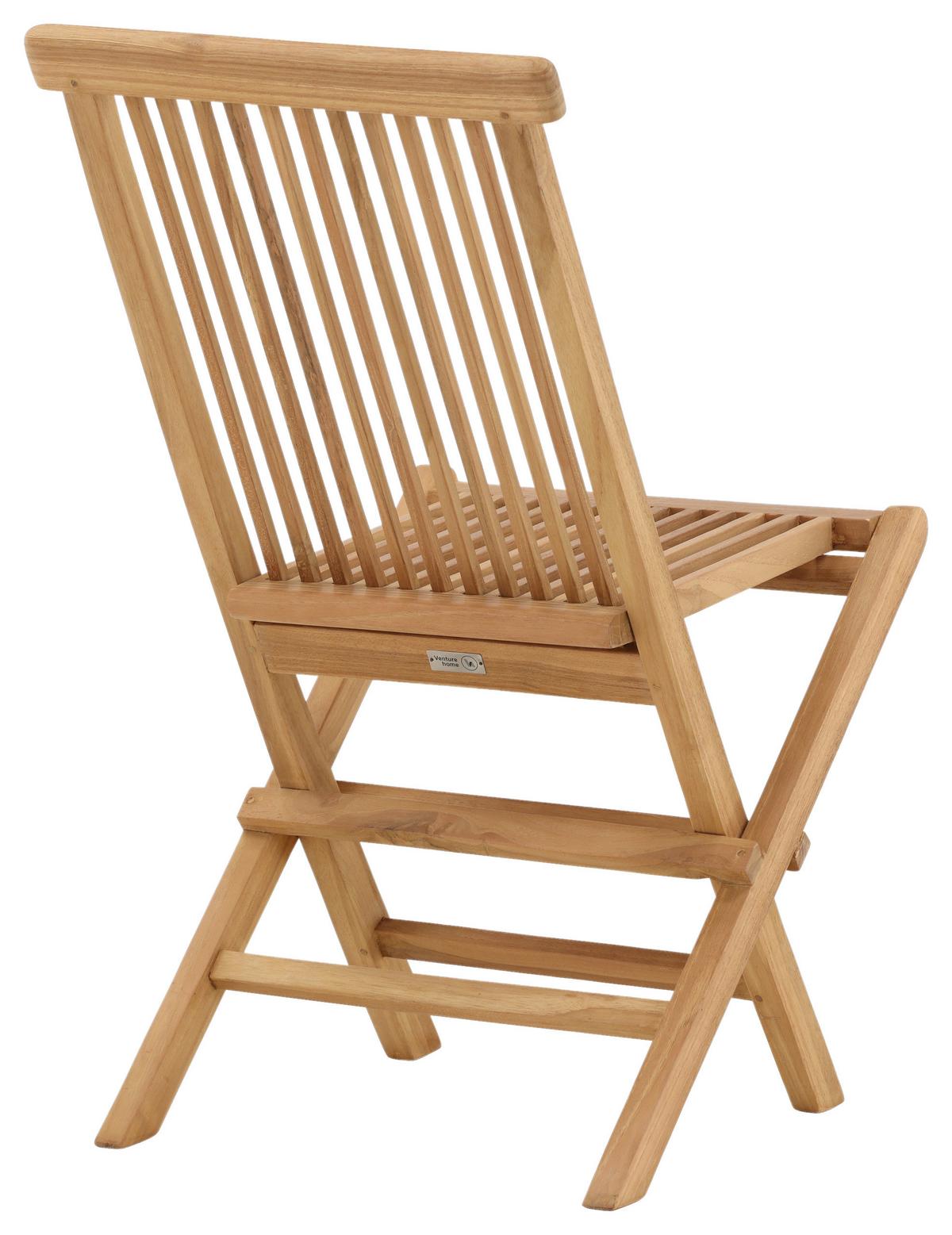 Klappstuhl 2er-Set KENYA - Teakfarben, KONVENTIONELL, Holz (47/89/62cm) - Gardenson