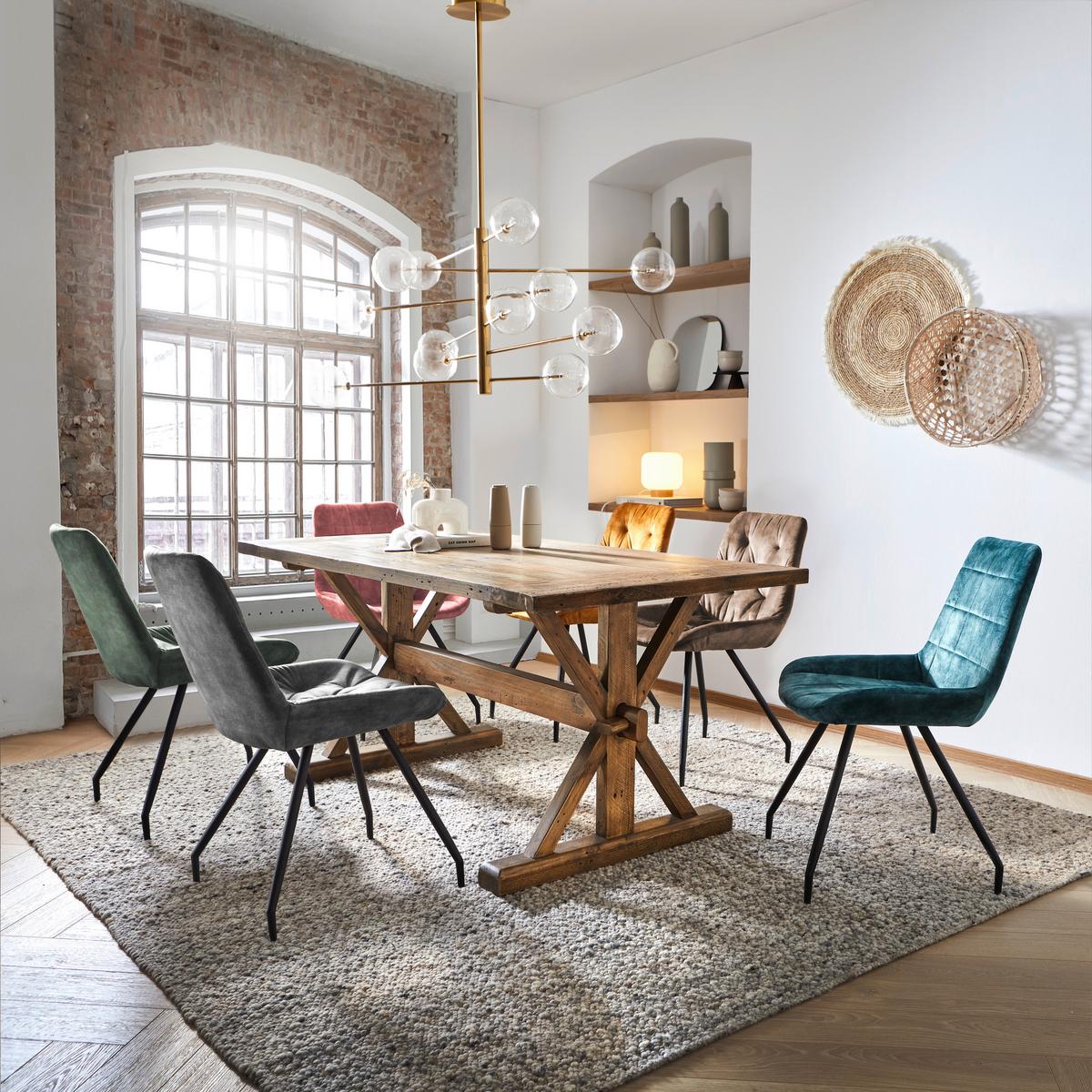 KRZESŁO ULI - czarny/taupe, Design, metal/tkanina (51/88/66cm) - Novel